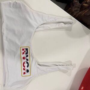 RVCA White Sleeveless Top with Logo